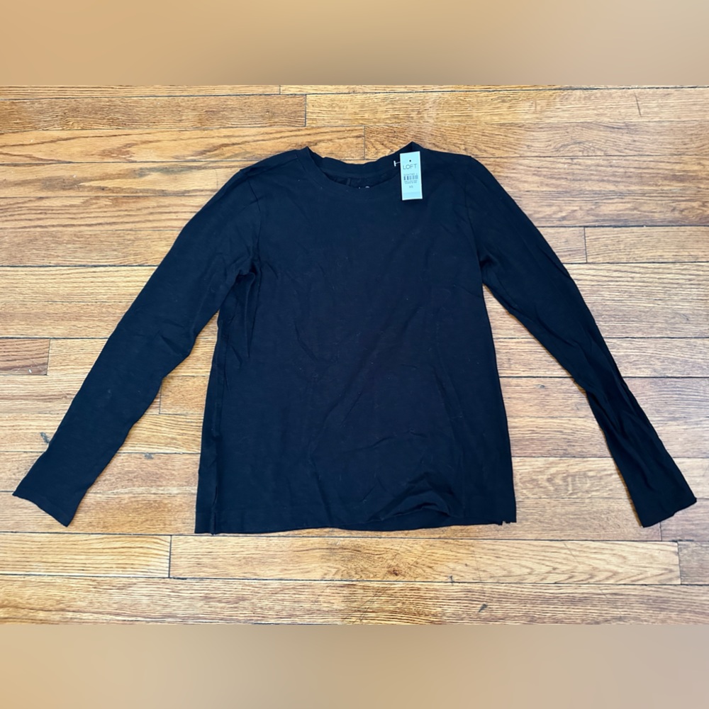 Black Long-Sleeve Top from LOFT
